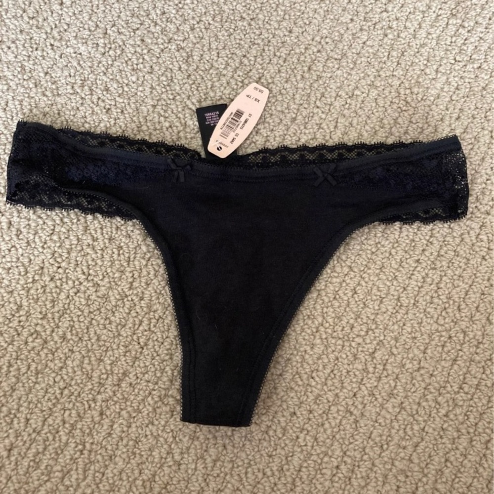 NEW Victoria's Secret Vintage 2008 Panty Bundle Thong Hipster Black Nude Size XS - Picture 2 of 7